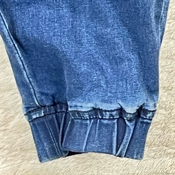 DISNEY Mickey Mouse Denim Joggers Large Patches - Picture 6 of 15